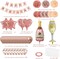 Rose Gold Birthday Decorations for Women and Girls, Rose Gold Party Decorations Set,Happy Birthday Banner, Metallic Rose Gold Confetti Balloons, Foil Balloons